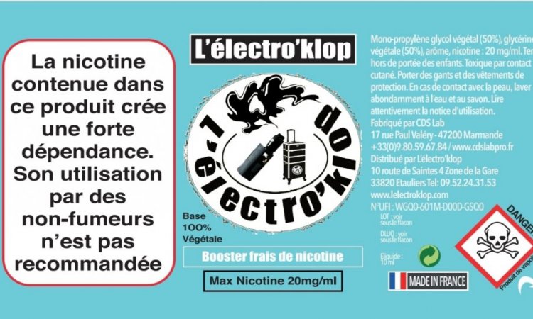 Booster de nicotine Frais L'électro'klop